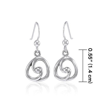 Spiral Celtic Contemporary Silver Earrings TER1317 - Jewelry